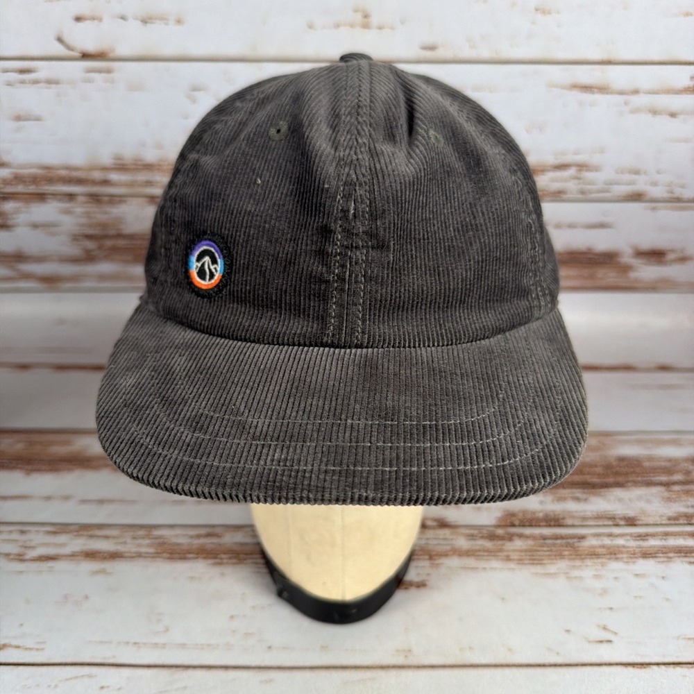 Patagonia Gray Corduroy Hat Snapback Logo Adjustable Outdoor Cap Used